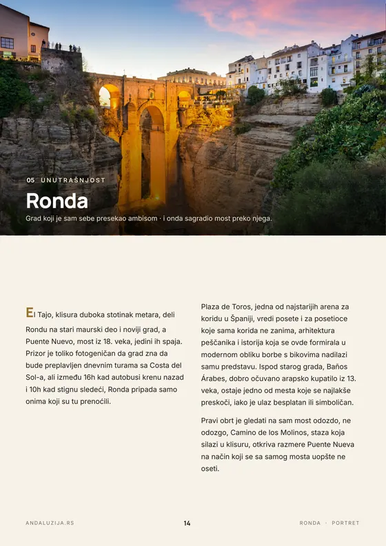Strana 14 — Ronda · grad podeljen ambisom