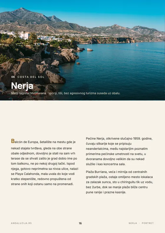 Strana 16 — Nerja · manji registar Mediterana