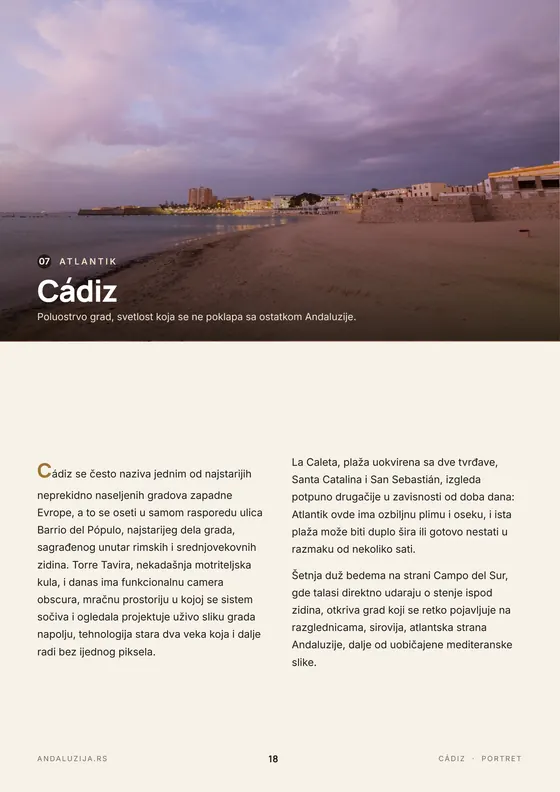 Strana 18 — Cádiz · svetlost Atlantika